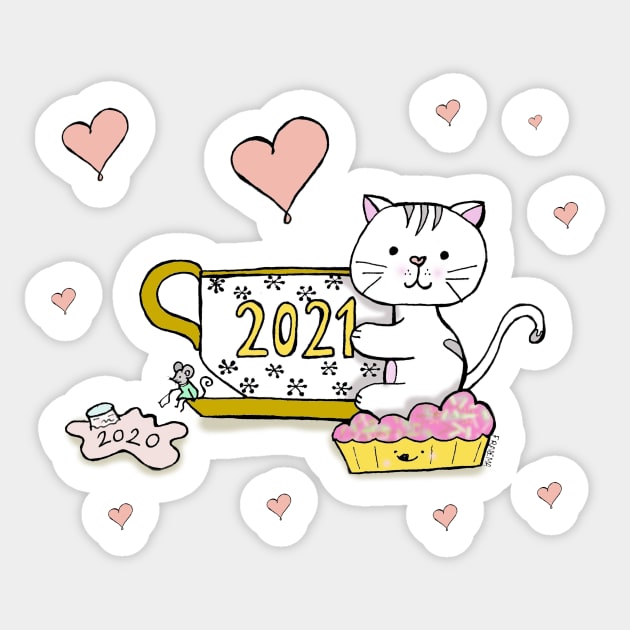 Welcome 2021. Goodbye 2020 Sticker by Fradema